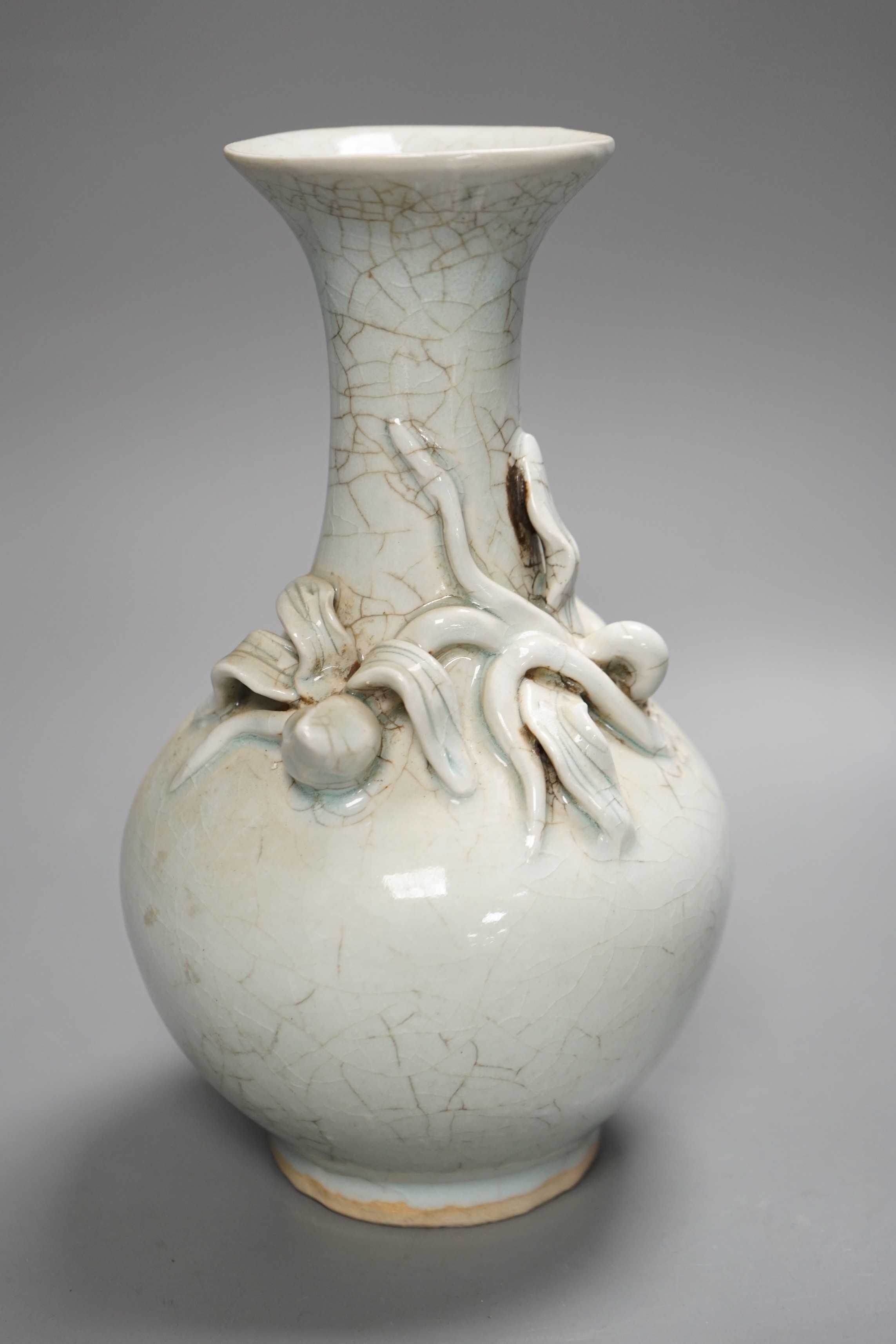 A Chinese qingbai type bottle vase, 22cm